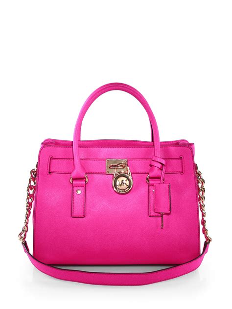 michael kors hamilton pink|michael kors hamilton leather.